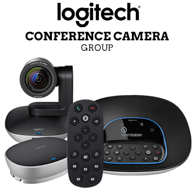 Logitech Group Giải pháp ConferenceCam cho các cuộc họp với lên đến 14 người tham gia.Mics mở rộng tùy chọn có sẵn. Là dòng camera cao cấp của Logitech.